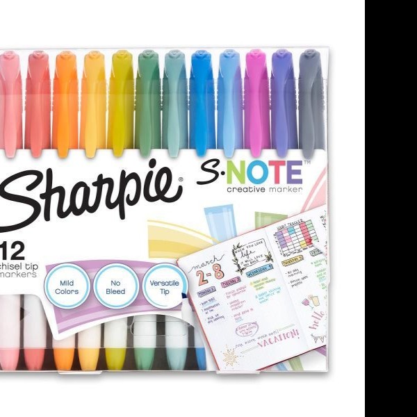 RESALTADOR DELG. SHARPIE NOTE BLISTER C12 SURT.